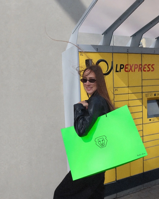 Greta Lion x LP EXPRESS collab. Pick up your order with a smile